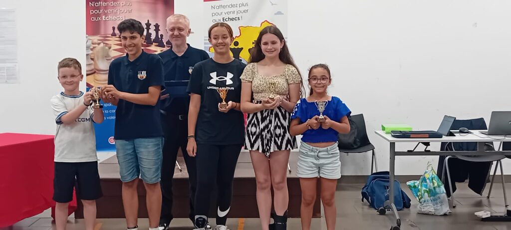 Les podiums de l'Open U16 de l'après midi