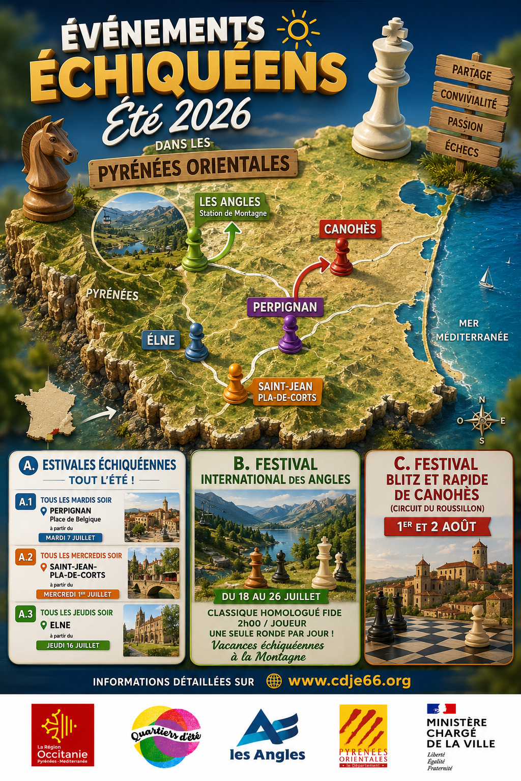 L'été échiquéen extraordinaire des Pyrénées Orientales